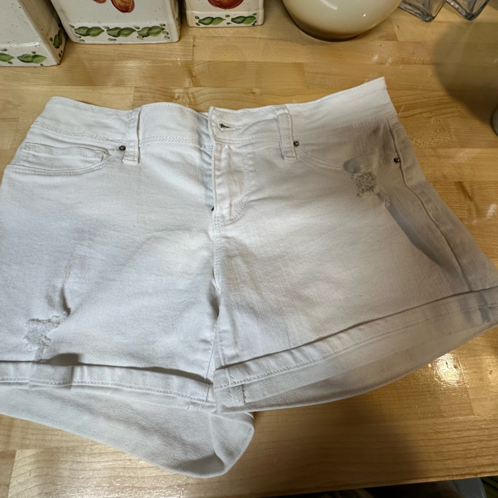 Women's White Jean Shorts